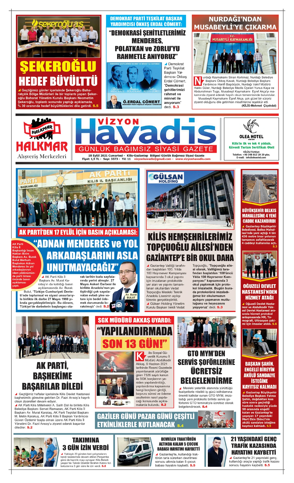 18.09.2021 E-GAZETE