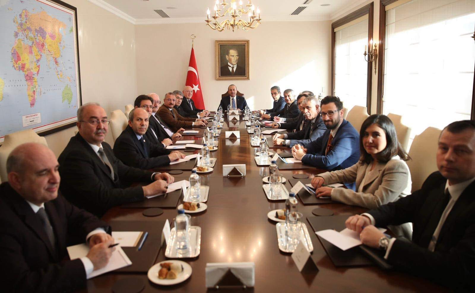 TGK YÖNETİMİ, DIŞİŞLERİ BAKANI, ÇAVUŞOĞLU'NU ZİYARET ETTİ