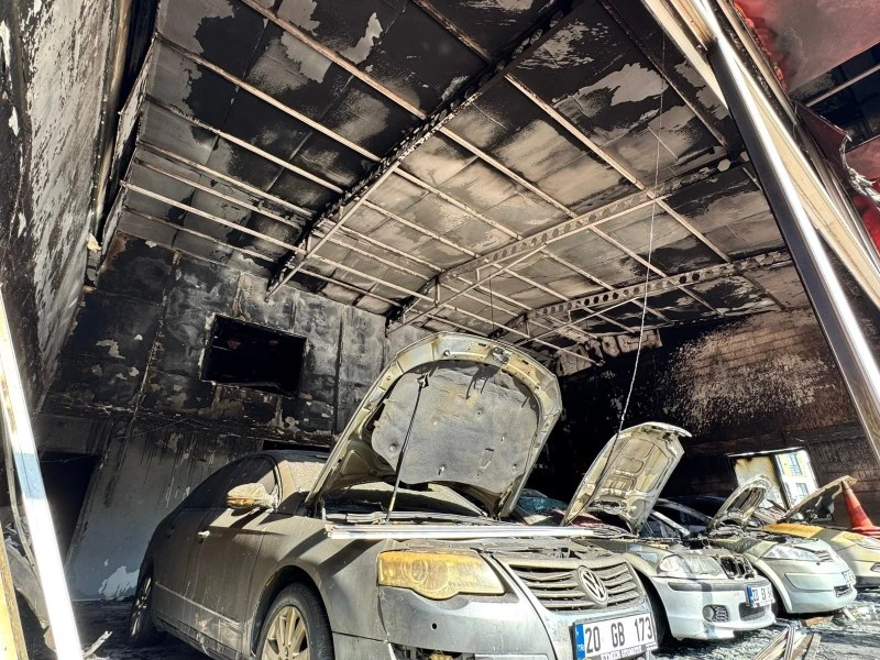 Ortağı tutuklanan galeride intikam kundaklaması, Kilis kent haber, kundaklama