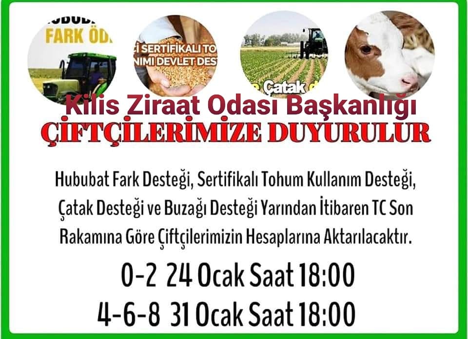 ÇİFTÇİLERİMİZE ÖNEMLE DUYURULUR.. DESTEKLEMELER ÖDENİYOR