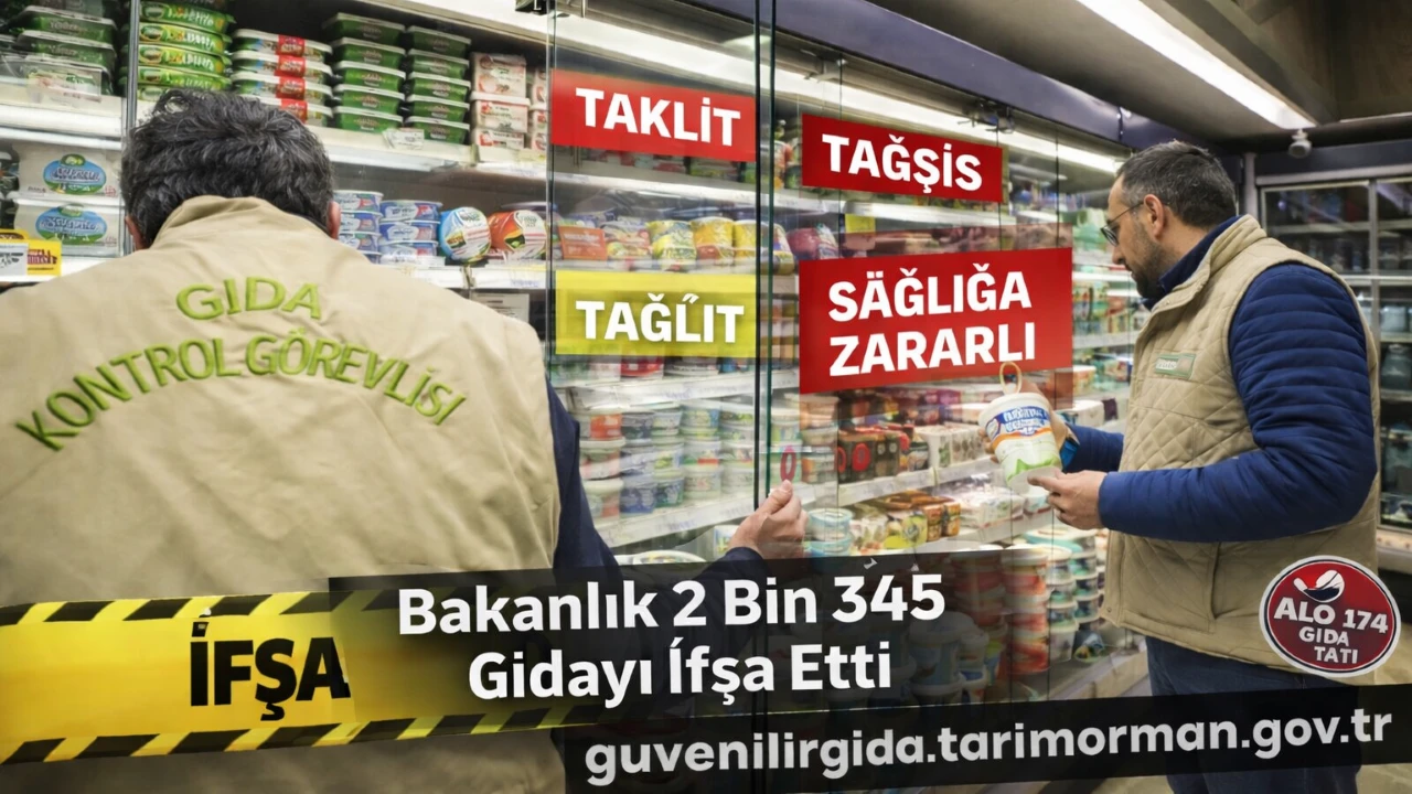 Bakanlık 2 Bin 345 Gıdayı İfşa Etti