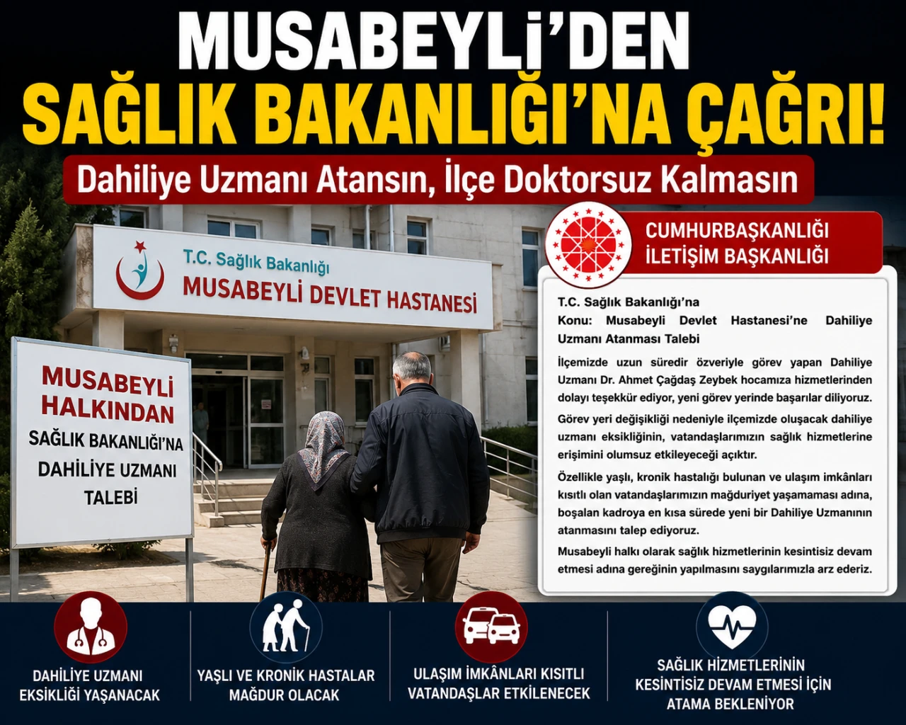 CİMER &Uuml;zerinden Seslendiler: &ldquo;Musabeyli Doktorsuz Kalmasın&rdquo;