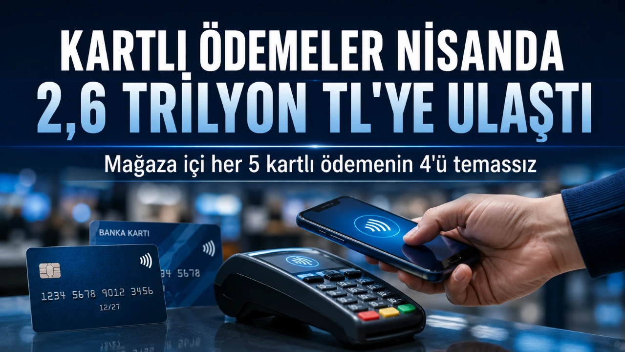 Kartlı &Ouml;demeler Nisanda 2,6 Trilyon Liraya Dayandı