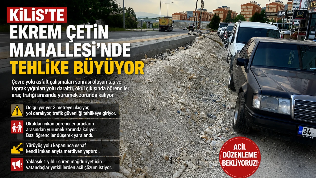 Kilis&rsquo;te Ekrem &Ccedil;etin Mahallesi&rsquo;nde Tehlike B&uuml;y&uuml;yor