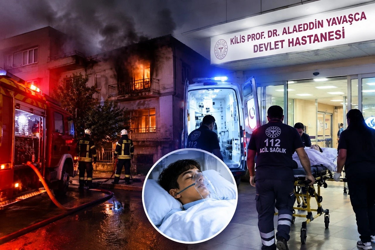 Kilis&rsquo;te Ev Yangını: 15 Yaşındaki &Ccedil;ocuk Zehirlendi