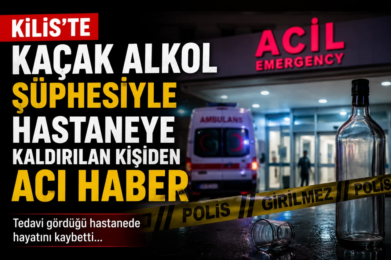 Kilis'te Ka&ccedil;ak Alkol Ş&uuml;phesiyle Hastaneye Kaldırılan Kişiden Acı Haber