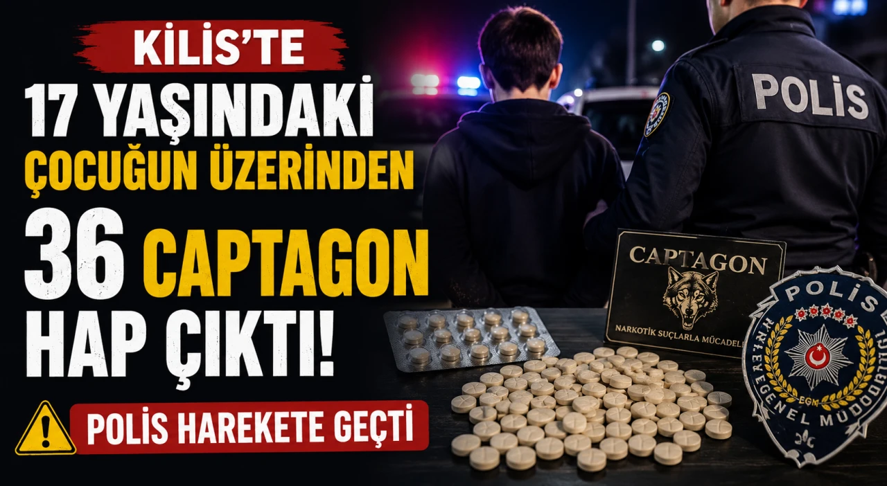 Kilis'te 17 Yaşındaki &Ccedil;ocuğun &Uuml;zerinden 36 Captagon Hap &Ccedil;ıktı!