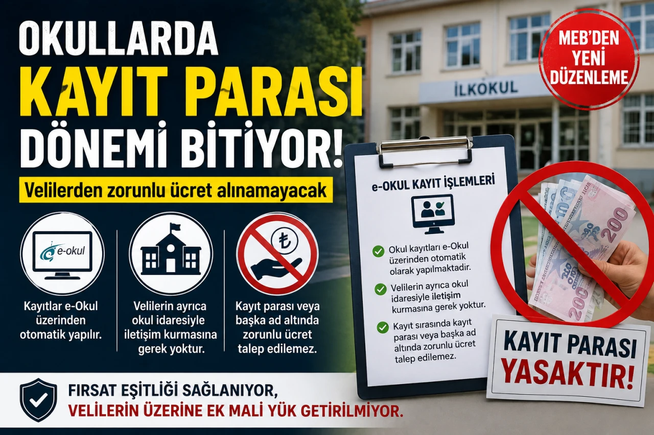 Okullarda kayıt parası d&ouml;nemi bitiyor! Velilerden zorunlu &uuml;cret alınamayacak