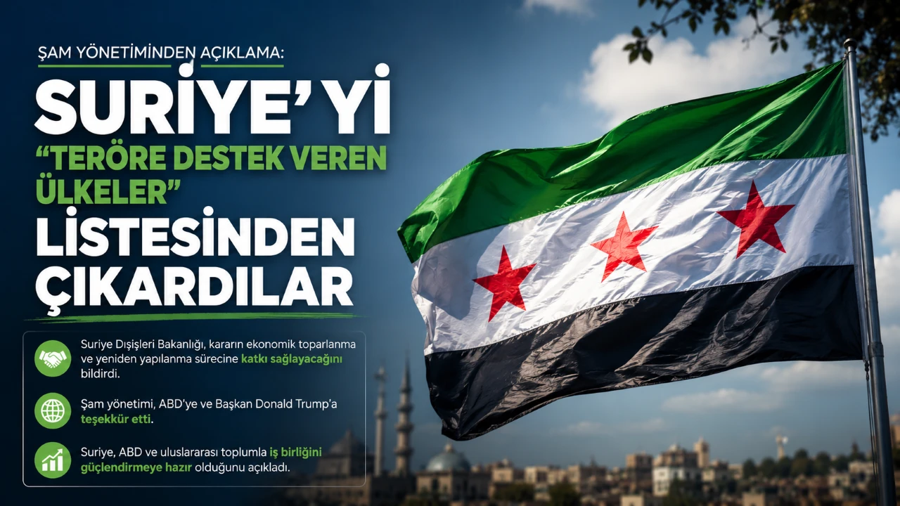 Suriye&rsquo;den ABD&rsquo;nin ter&ouml;r listesi kararına ilk a&ccedil;ıklama