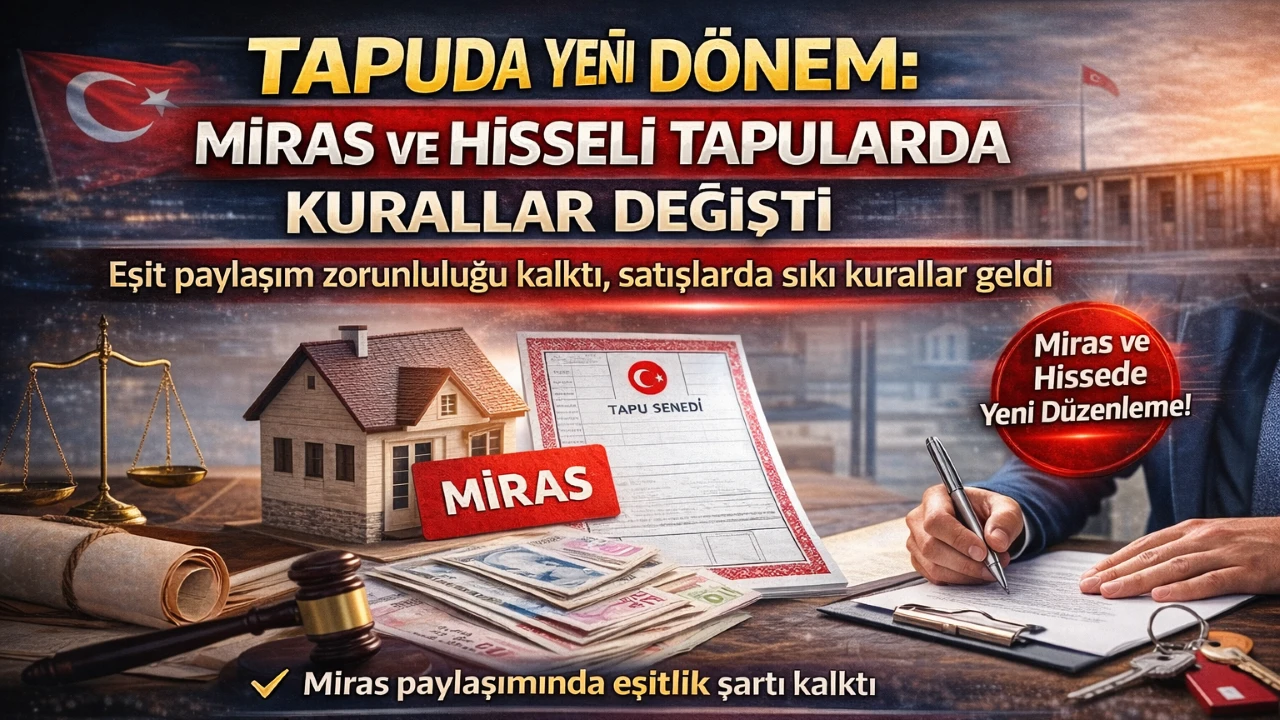 Tapuda Yeni D&ouml;nem: Miras ve Hisseli Tapularda Kurallar Değişti