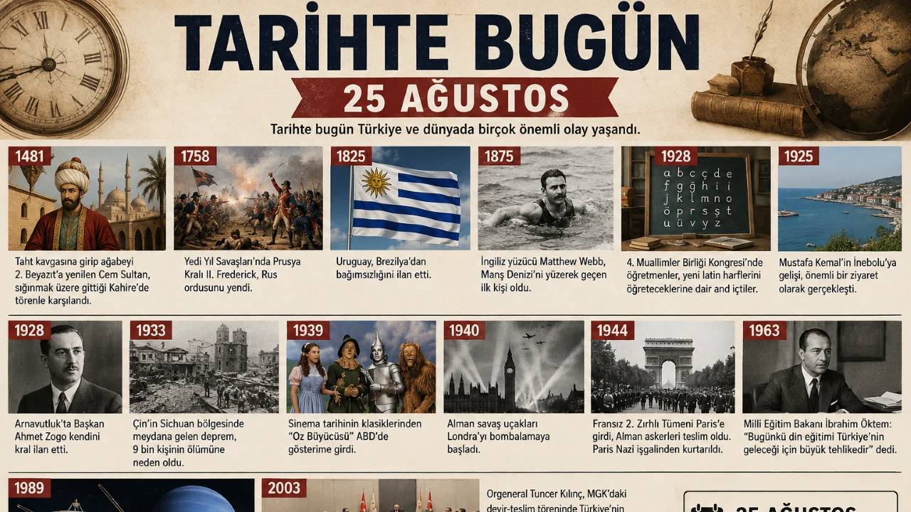 Tarihte Bug&uuml;n: 25 Ağustos
