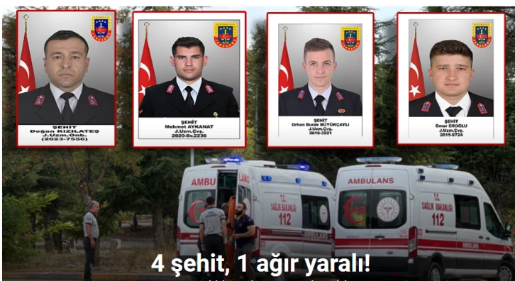 Askeri araç devrildi: 4 şehit