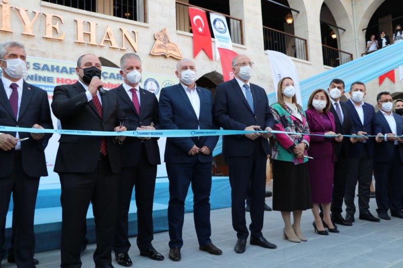 BAKAN MUSTAFA VARANK TARİHİ MECİDİYE HAN'IN AÇILIŞINI YAPTI