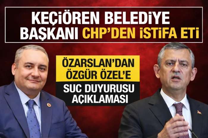 Başkan CHP&rsquo;den istifa etti: &Ouml;zg&uuml;r &Ouml;zel hakkında su&ccedil; duyurusu yapacağını a&ccedil;ıkladı