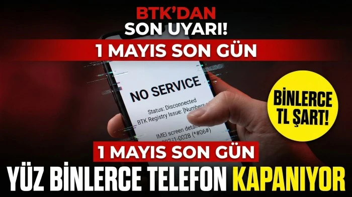 Y&uuml;zbinlerce Telefon Kapanabilir