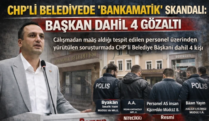 CHP&rsquo;li Belediyede &ldquo;Bankamatik&rdquo; Skandalı: Başkan Dahil 4 G&ouml;zaltı