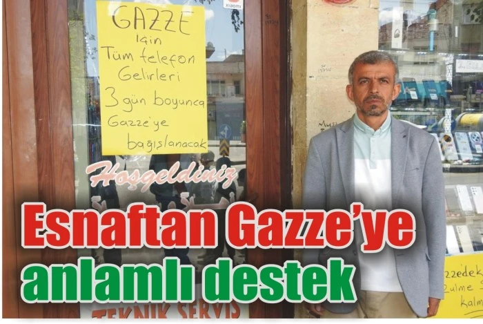 Esnaftan Gazze’ye anlamlı destek