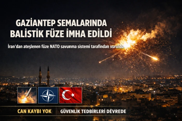 Gaziantep semalarında balistik f&uuml;ze imha edildi