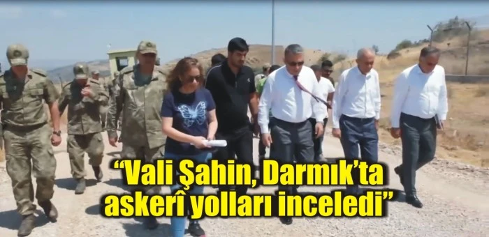 “Vali Şahin, Darmık’ta askerî yolları inceledi”