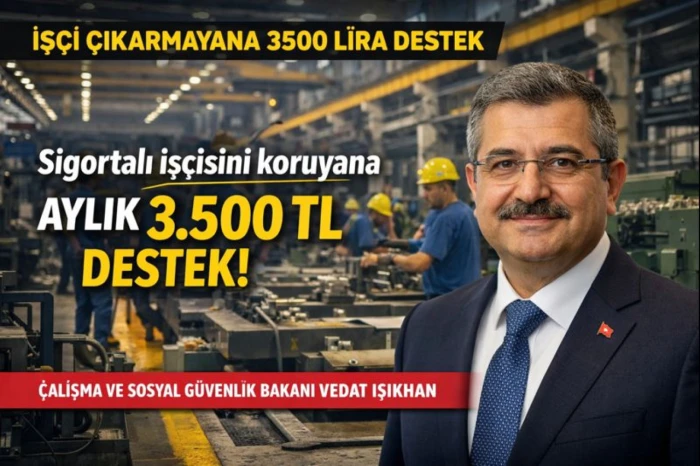İşçi çıkarmayana 3 bin 500 lira destek