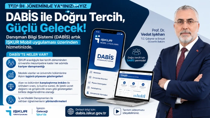 İŞKUR'dan tercih d&ouml;neminde &ouml;ğrencilere DABİS desteği