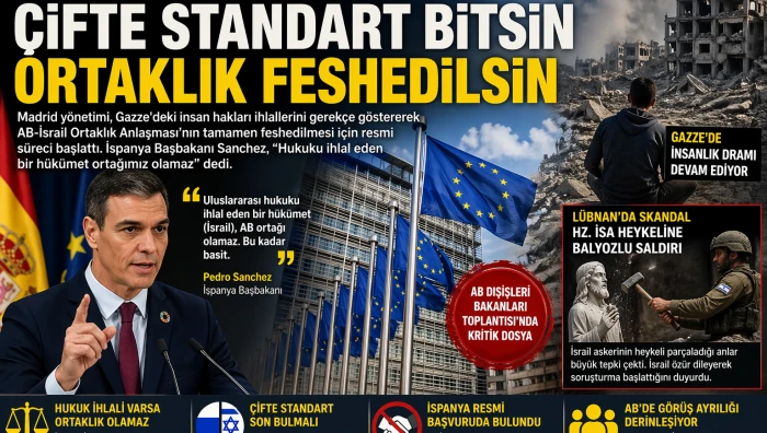 İspanya&rsquo;dan AB&rsquo;ye sert &ccedil;ağrı: İsrail ile ortaklık feshedilsin