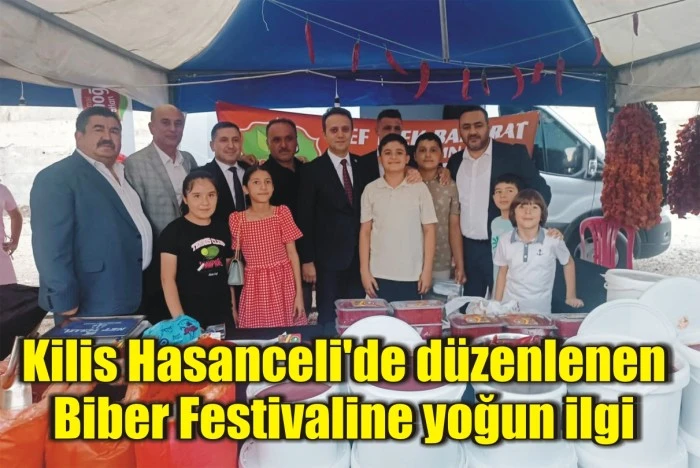 Kilis Hasanceli'de düzenlenen Biber Festivaline yoğun ilgi