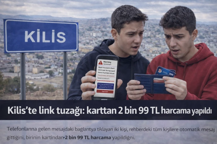 Kilis&rsquo;te link tuzağı: karttan 2 bin 99 TL harcama yapıldı