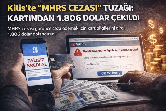 Kilis’te MHRS tuzağı: Kartından 1.806 dolar çekildi