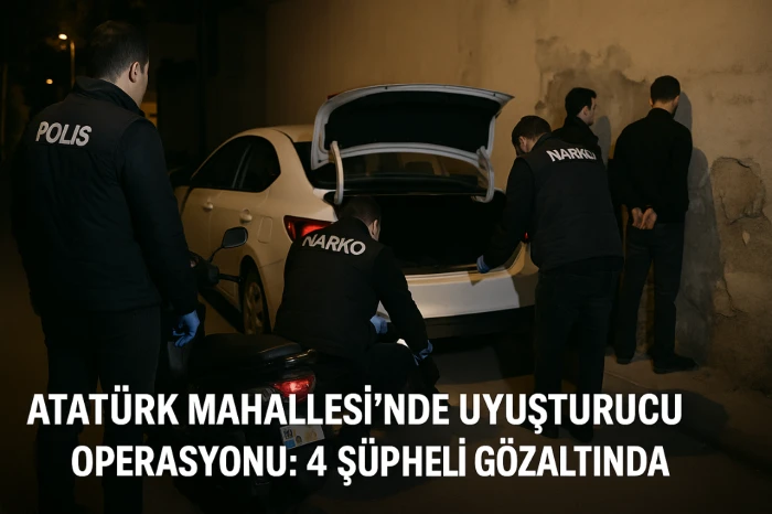 Kilis`te uyuşturucu operasyonu: 4 şüpheli gözaltında
