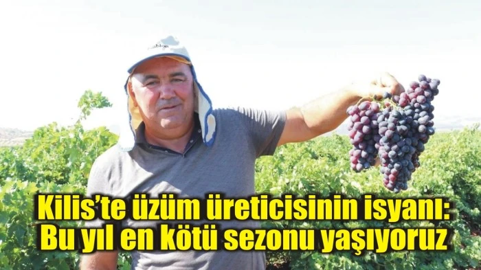 Kilis’te üzüm üreticisinin isyanı: Bu yıl en kötü sezonu yaşıyoruz