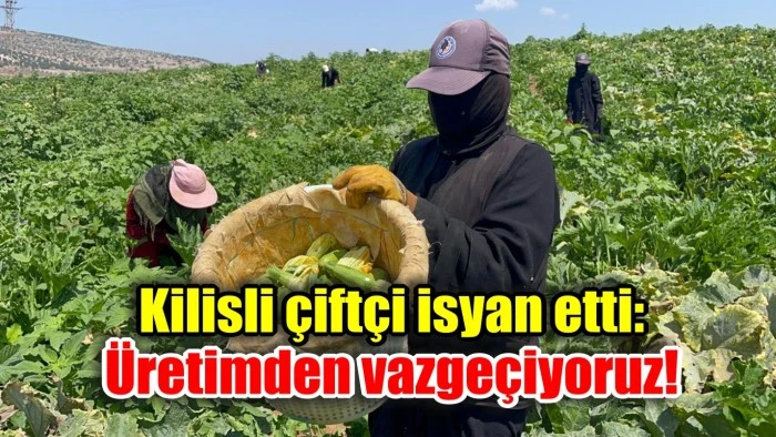 Kilisli çiftçi isyan etti: Üretimden vazgeçiyoruz!