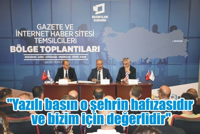 "Yazılı basın o şehrin hafızasıdır ve bizim için değerlidir"