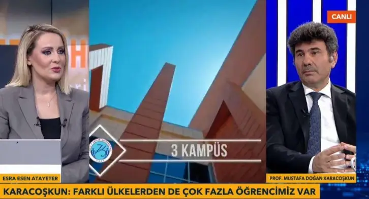 REKTÖR KARACOŞKUN "TERCİH REHBERİ" PROGRAMINA KATILDI