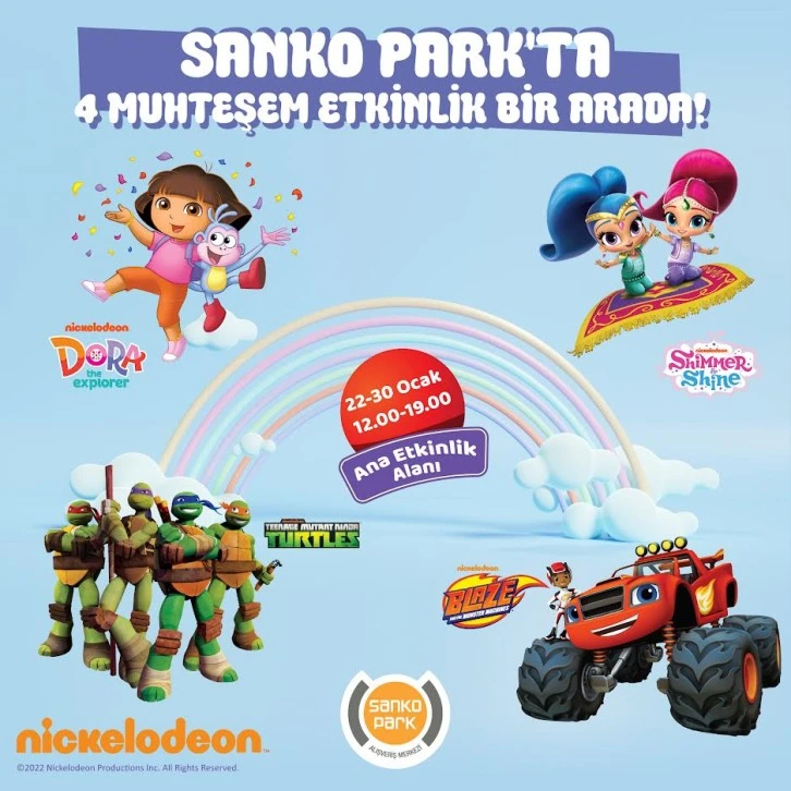 SANKO PARK AVM SÖMESTR TATİLİNE HAZIR -NICKELODEON EĞLENCELİ OYUNLARI İLE ÇOCUKLARI EĞLENDİRECEK