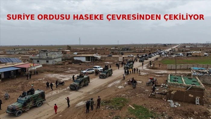 Suriye ordusu Haseke &ccedil;evresinden &ccedil;ekilmeye başladı