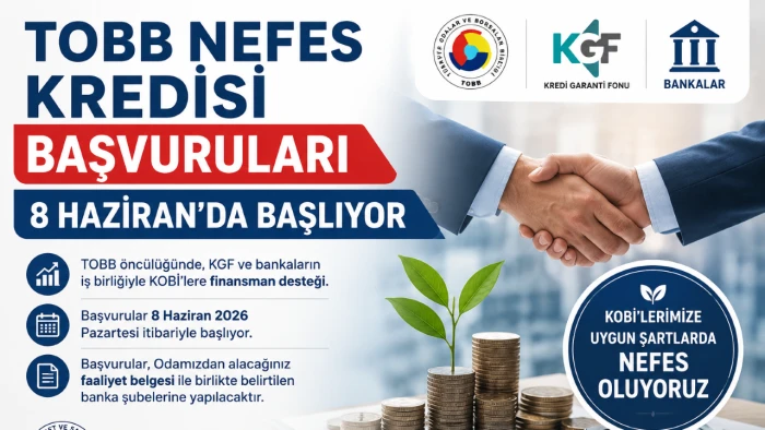 TOBB Nefes Kredisi Başvuruları 8 Haziran&rsquo;da Başlıyor