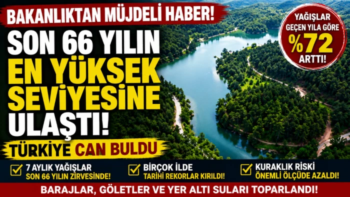 T&uuml;rkiye Yağışta Son 66 Yılın Zirvesini G&ouml;rd&uuml;