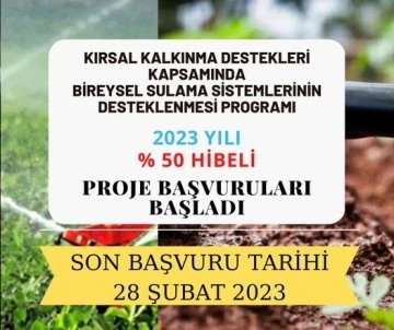 2023 Basınçlı Sulama Sistemlerine %50 Hibe Programına Başvurular başladı