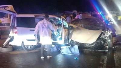 5 kişinin öldüğü feci kaza kamerada