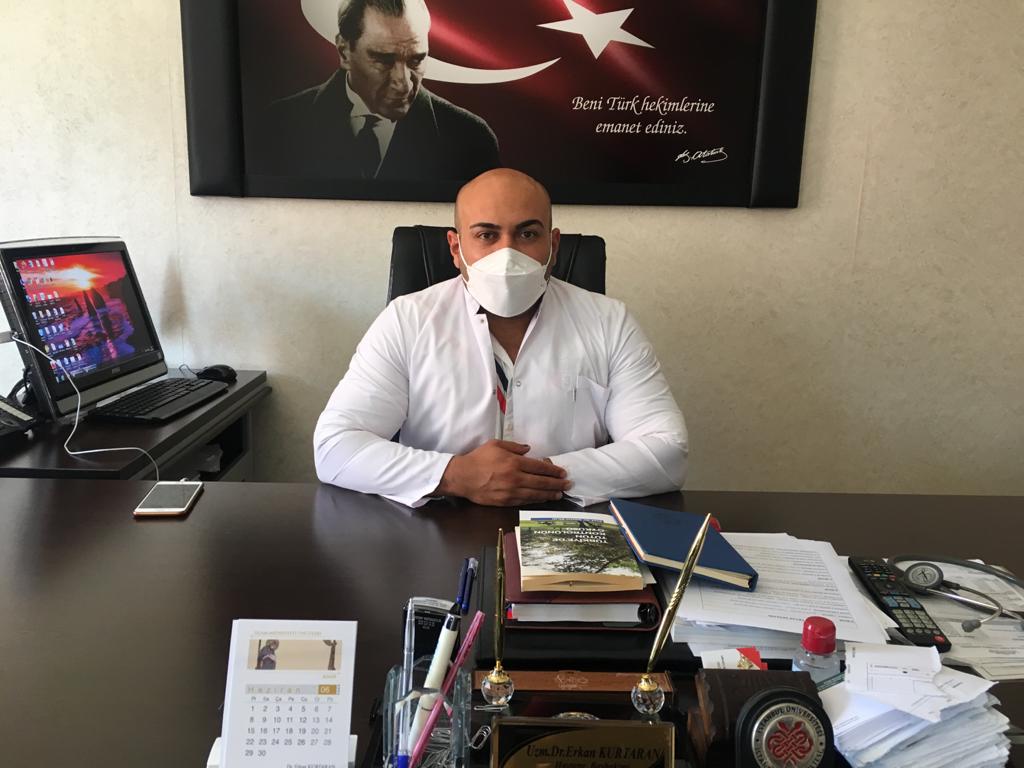 BAŞHEKİM ERKAN KURTARAN " SALGIN HIZ KESMEDEN KİLİS'TE DEVAM EDİYOR"