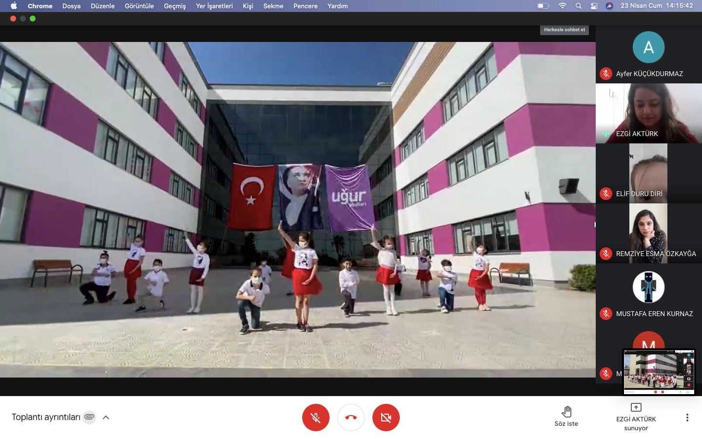 UĞUR OKULLARINDA 23 NİSAN ŞENLİĞİ ON-LİNE YAPILDI