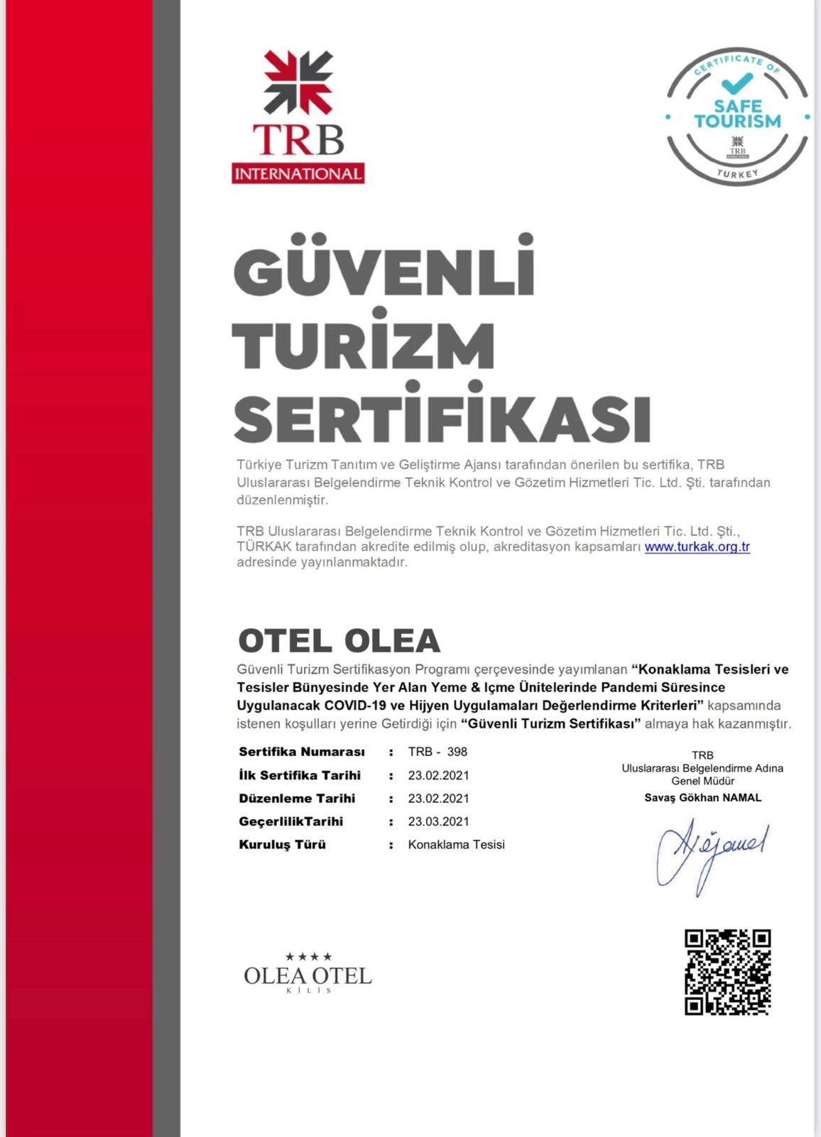 KİLİS’İN İLK VE TEK GÜVENLİ OTELİ