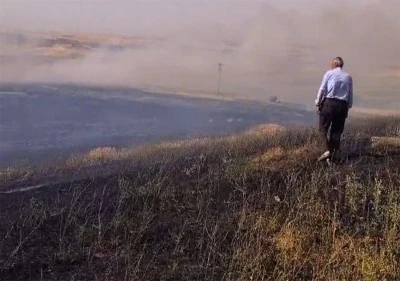 60 dönüm biçilmemiş buğday kül oldu