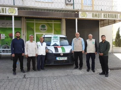 600 bin liralık aracını Gazze'ye bağışladı