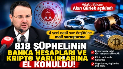 818 Ş&uuml;phelinin Banka Hesapları ve Kripto Varlıklarına El Konuldu