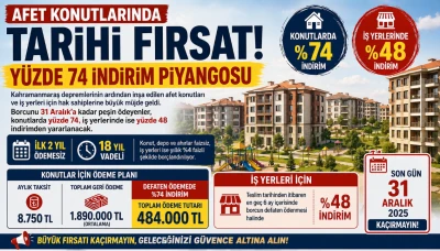 Afet Konutlarında B&uuml;y&uuml;k İndirim: Y&uuml;zde 74&rsquo;e Varan Fırsat