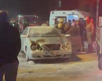 Aile kavgası sonrası otomobilini ateşe verdi: Durumu ağır