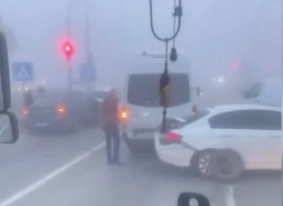 Ankara'da Yoğun siste zincirleme kaza