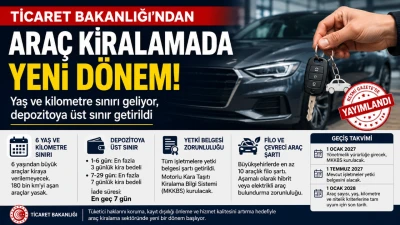 Ara&ccedil; kiralamada yeni d&ouml;nem Resmi Gazetede yayınlandı